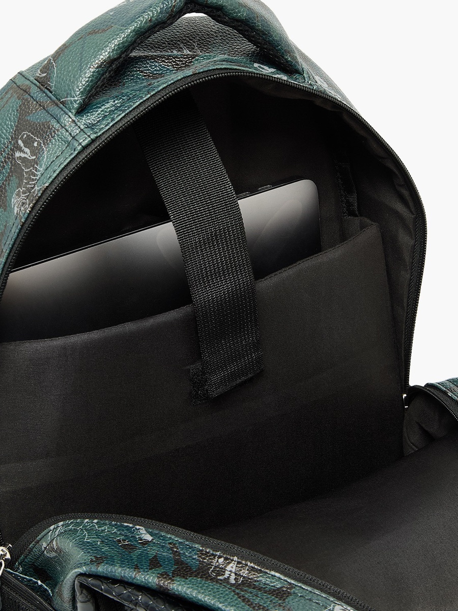 Dinosaur Print Backpack with Padded Straps - 16 inches