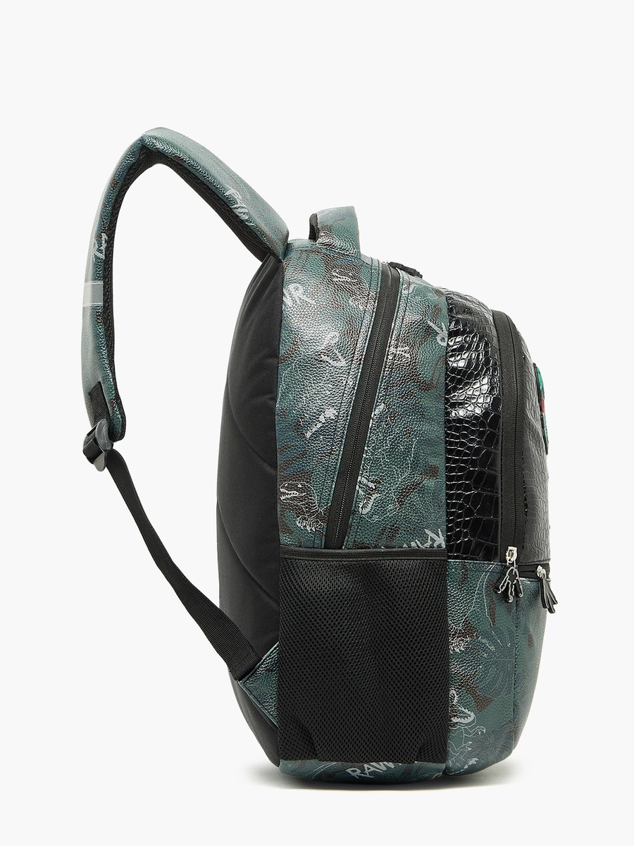Dinosaur Print Backpack with Padded Straps - 16 inches