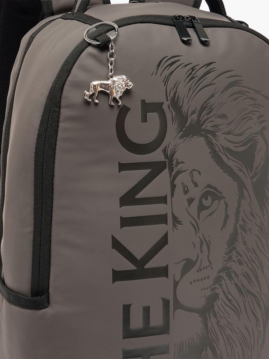 Lion Print Backpack with Padded Straps - 17 inches