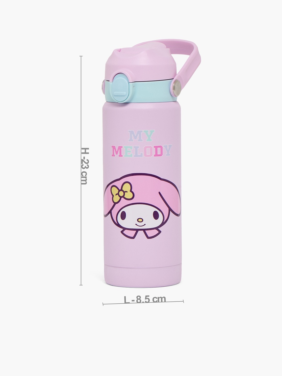 My Melody Print Stainless Steel Water Bottle with Flip Spout and Handle