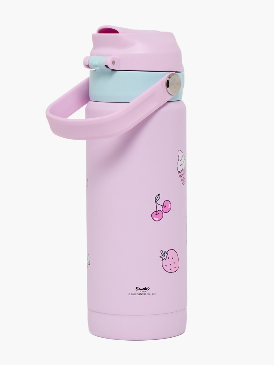 My Melody Print Stainless Steel Water Bottle with Flip Spout and Handle