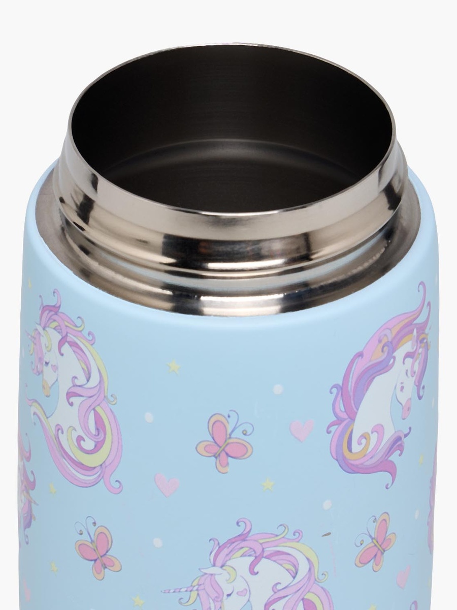 Unicorn Print Stainless Steel Water Bottle with Flip Spout and Handle