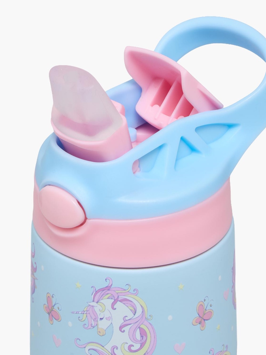 Unicorn Print Stainless Steel Water Bottle with Flip Spout and Handle