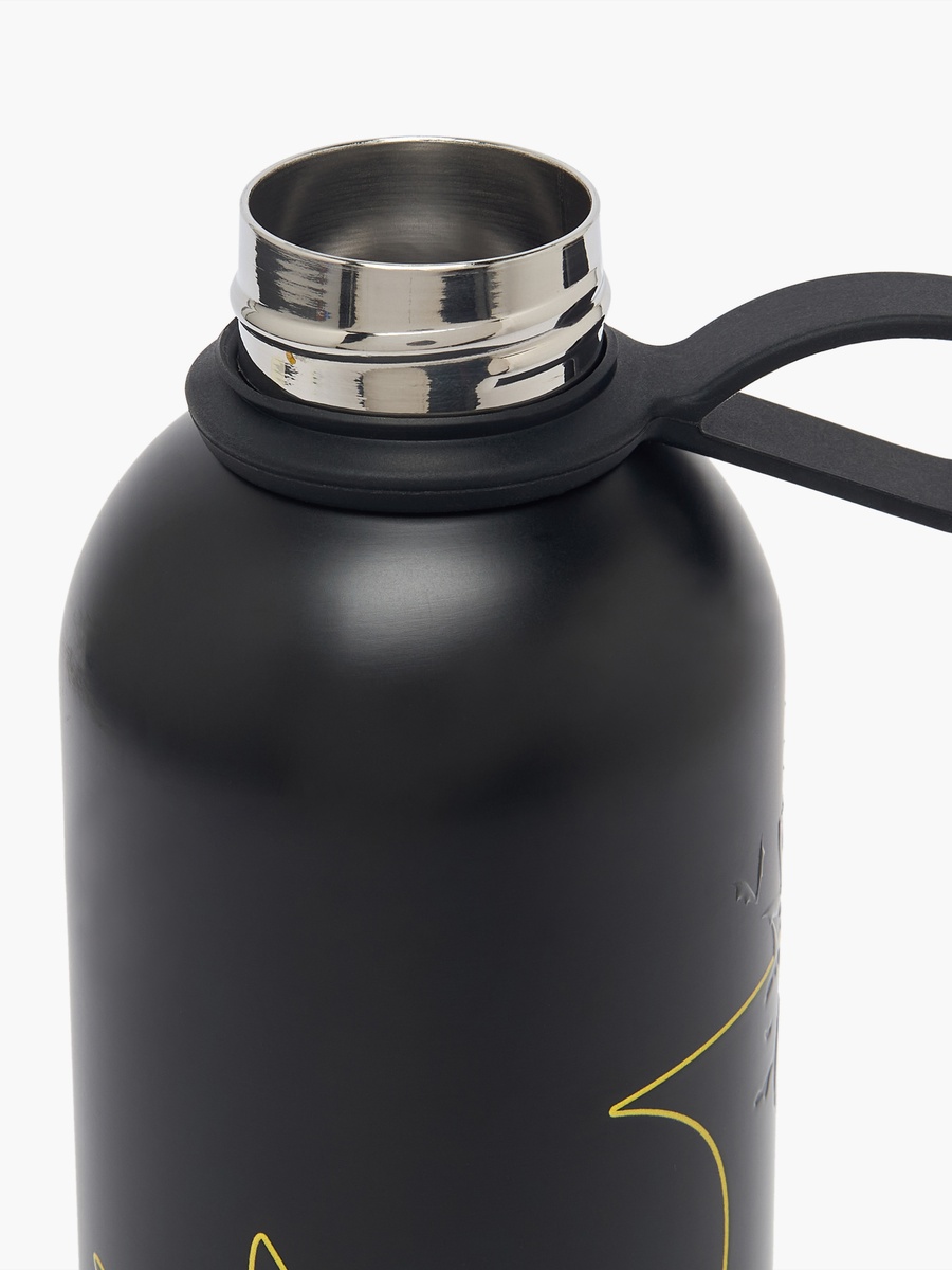 Batman Print Stainless Steel Water Bottle with Wide Mouth and Carry Loop