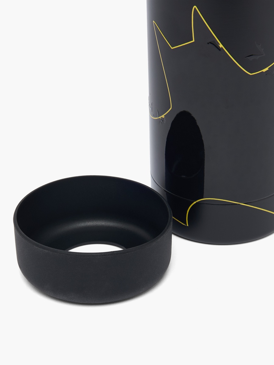 Batman Print Stainless Steel Water Bottle with Wide Mouth and Carry Loop