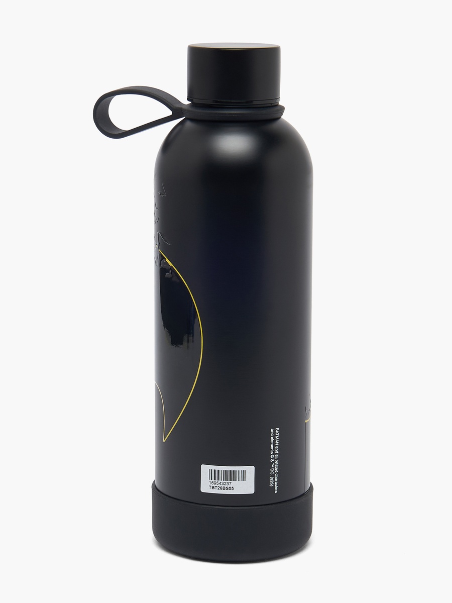 Batman Print Stainless Steel Water Bottle with Wide Mouth and Carry Loop