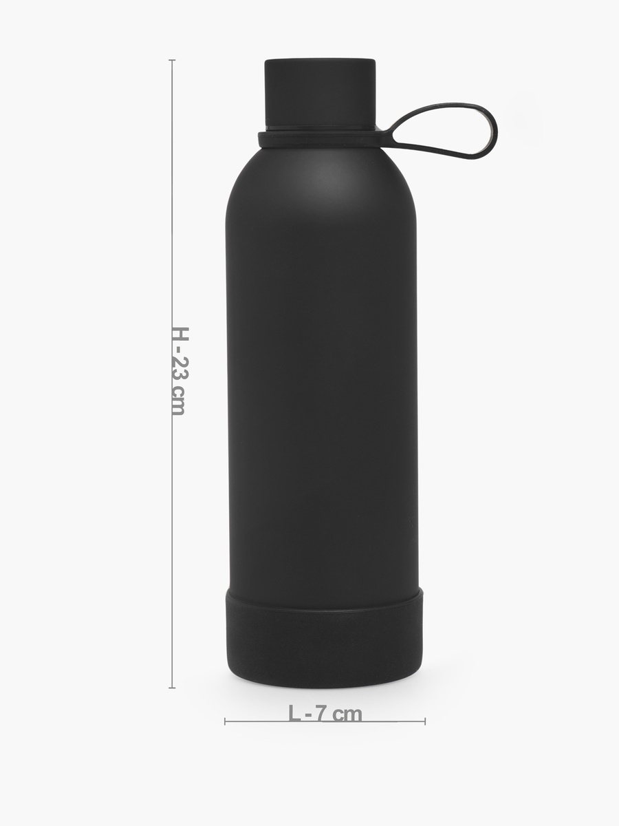 Solid Stainless Steel Water Bottle with Carry Loop