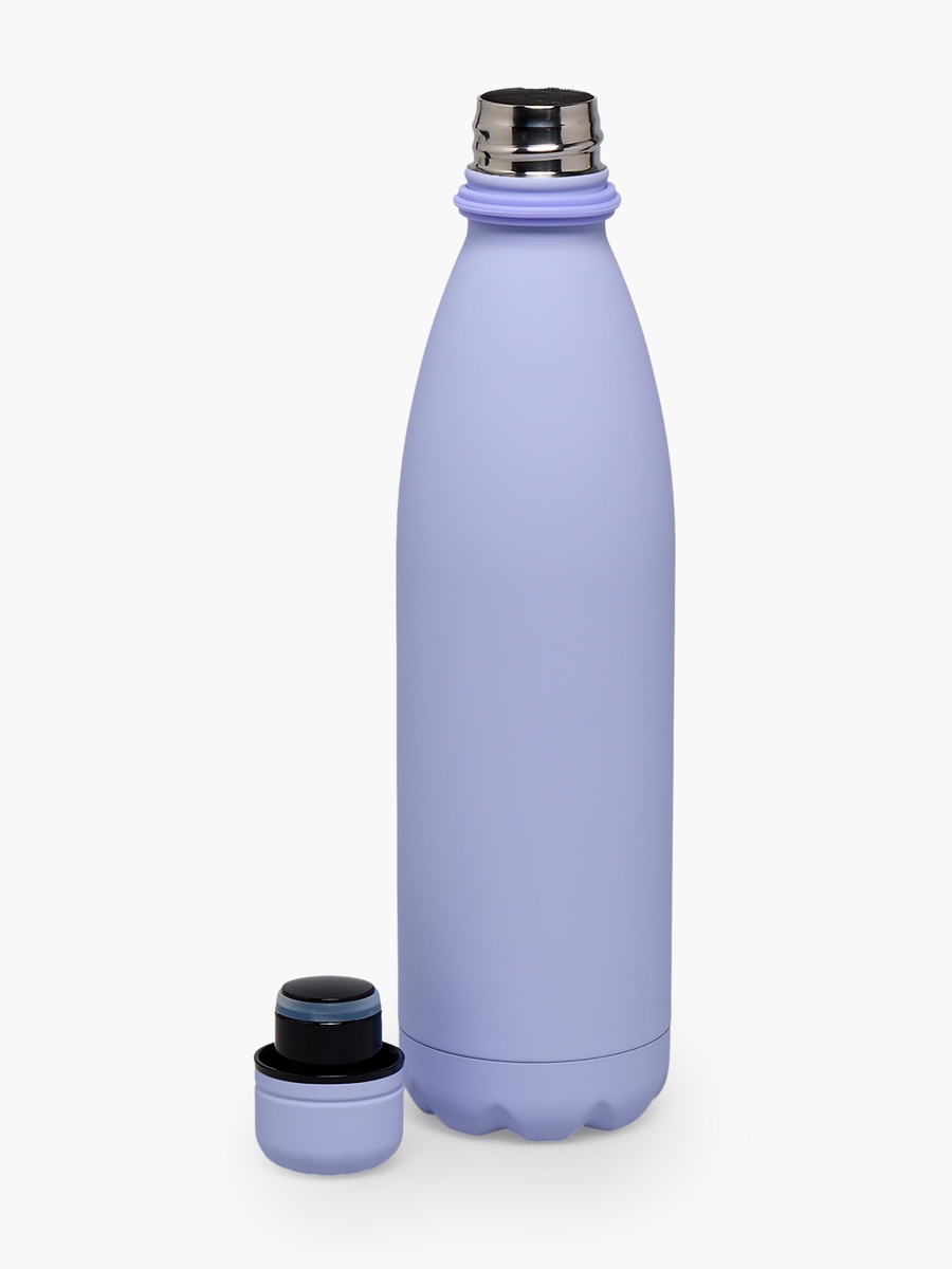 Solid Stainless Steel Water Bottle with Wide Mouth and Wrist Strap