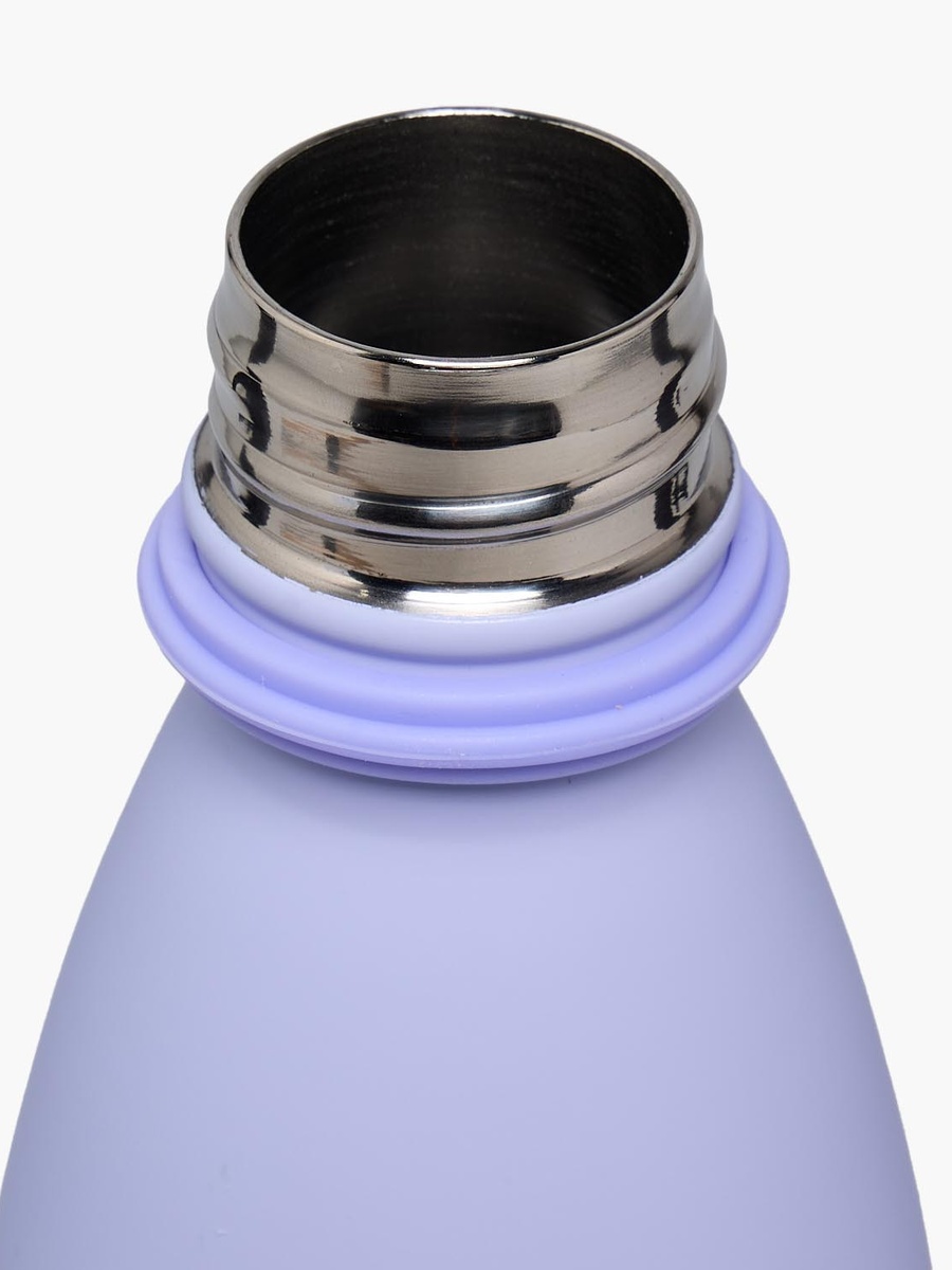 Solid Stainless Steel Water Bottle with Wide Mouth and Wrist Strap
