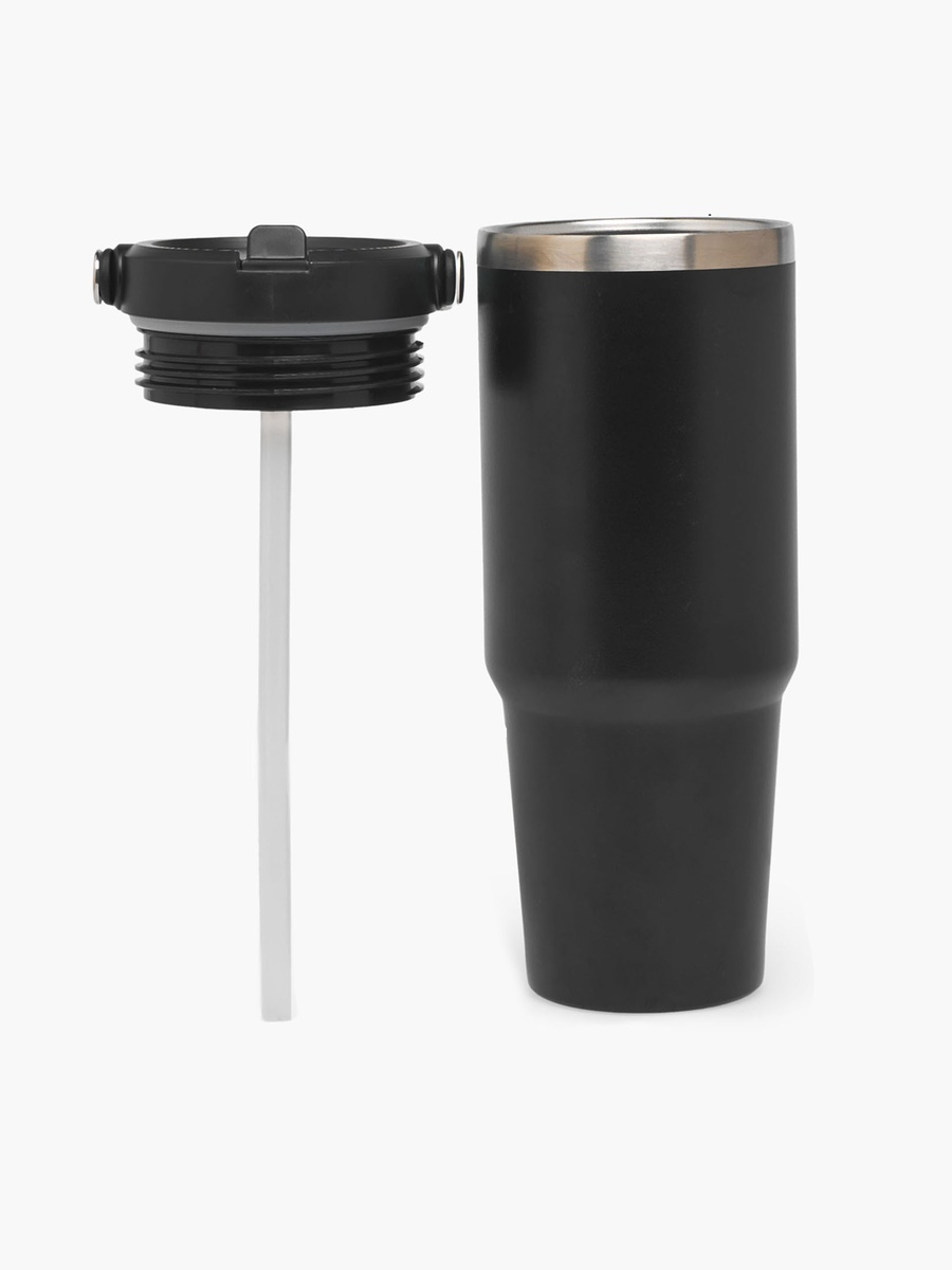 Solid Stainless Steel Tumbler with Straw