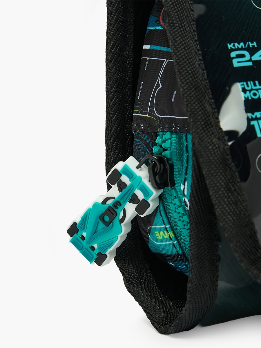Racing Car Print Pencil Pouch with Top Handle