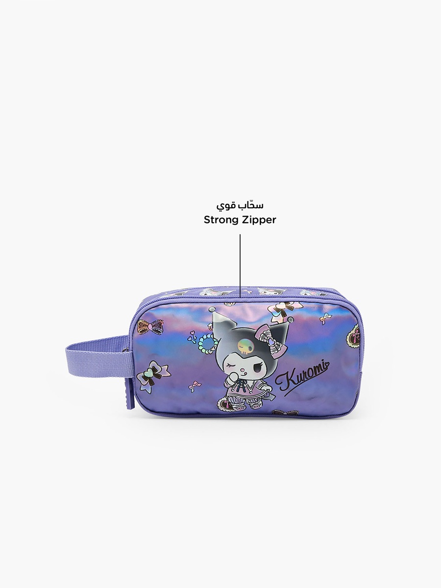 Kuromi Print Pencil Pouch with Zip Closure