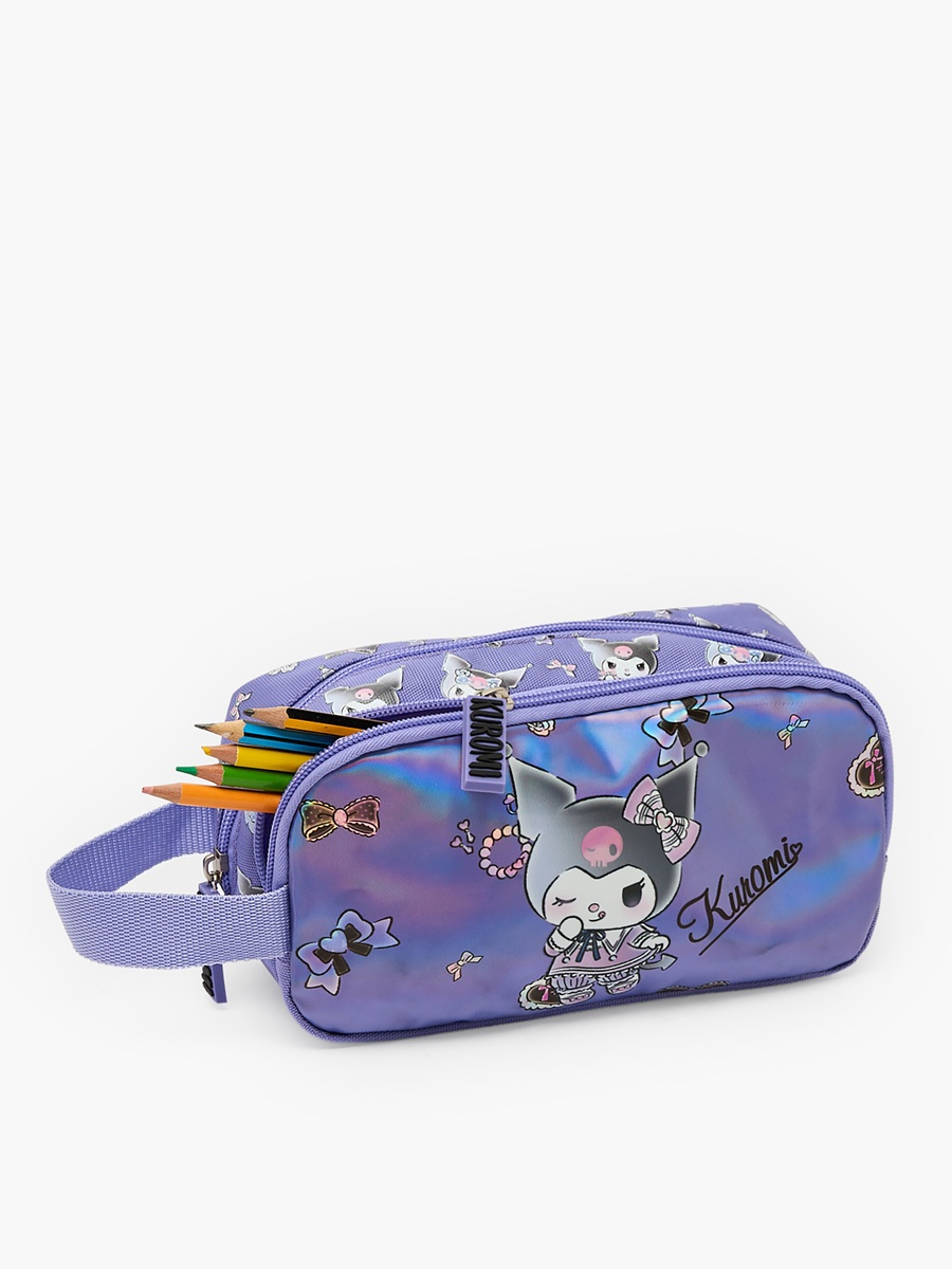 Kuromi Print Pencil Pouch with Zip Closure