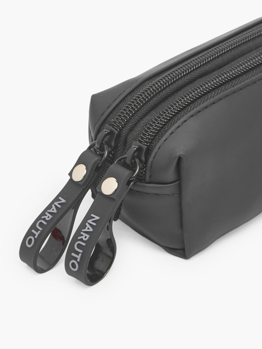 Naruto Graphic Print Pencil Pouch with 2 Compartments