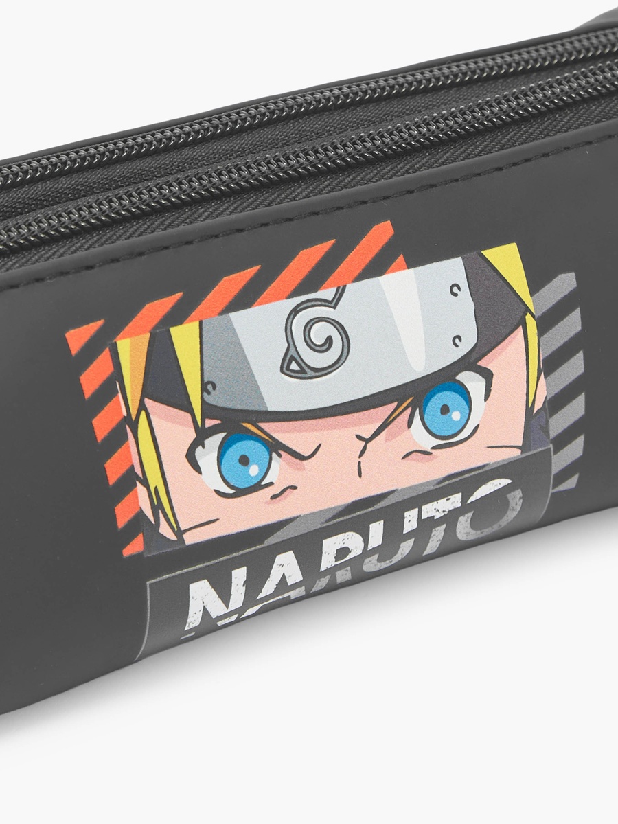 Naruto Graphic Print Pencil Pouch with 2 Compartments