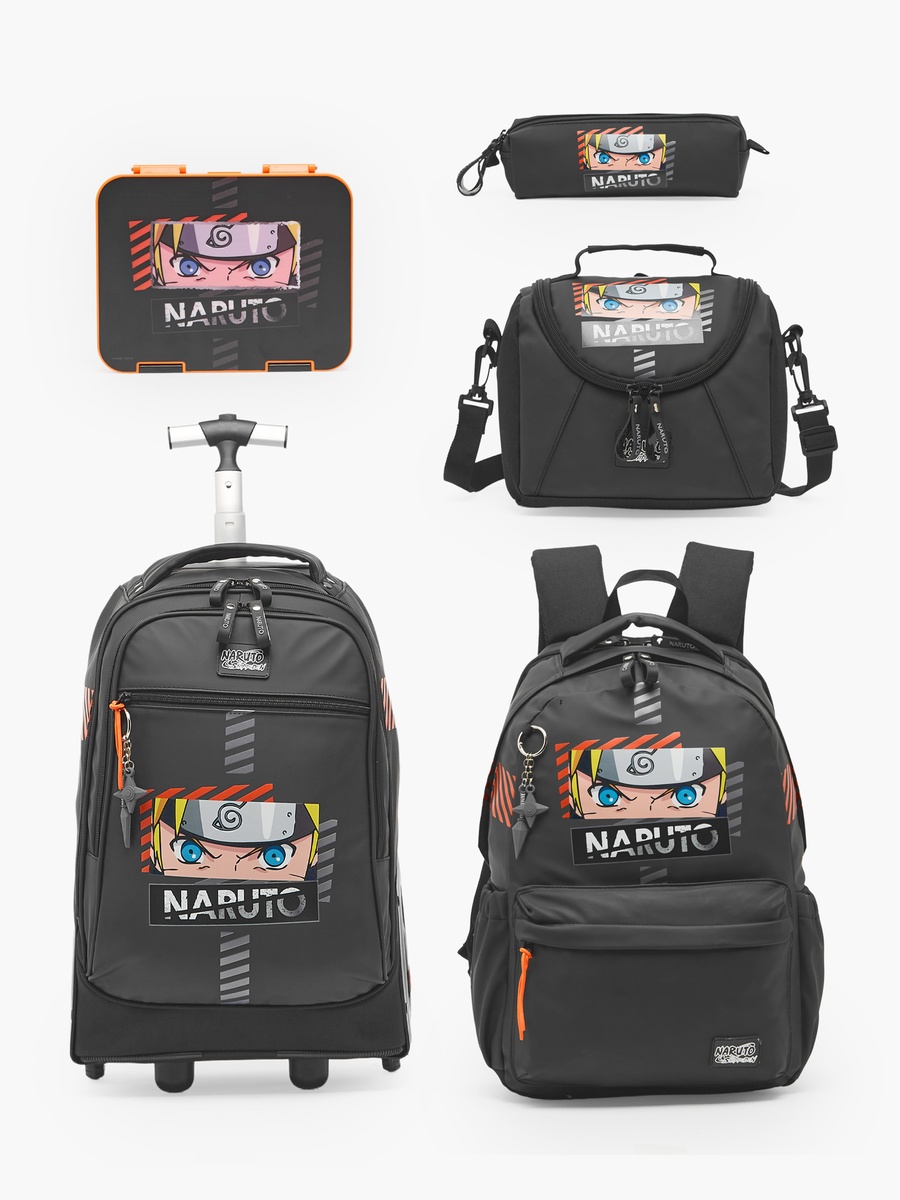 Naruto Graphic Print Pencil Pouch with 2 Compartments