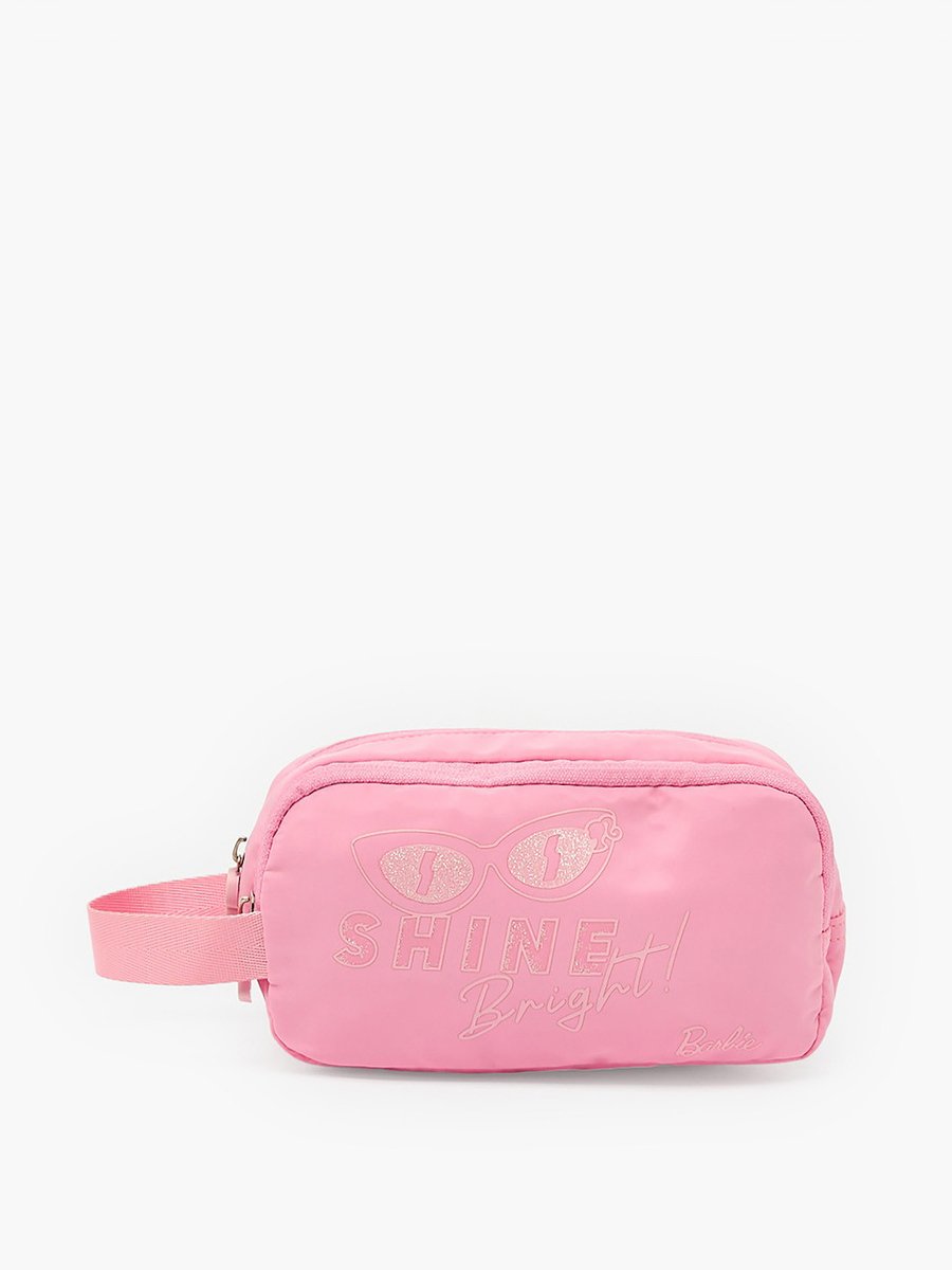 Barbie Print Pencil Pouch with 2 Compartments