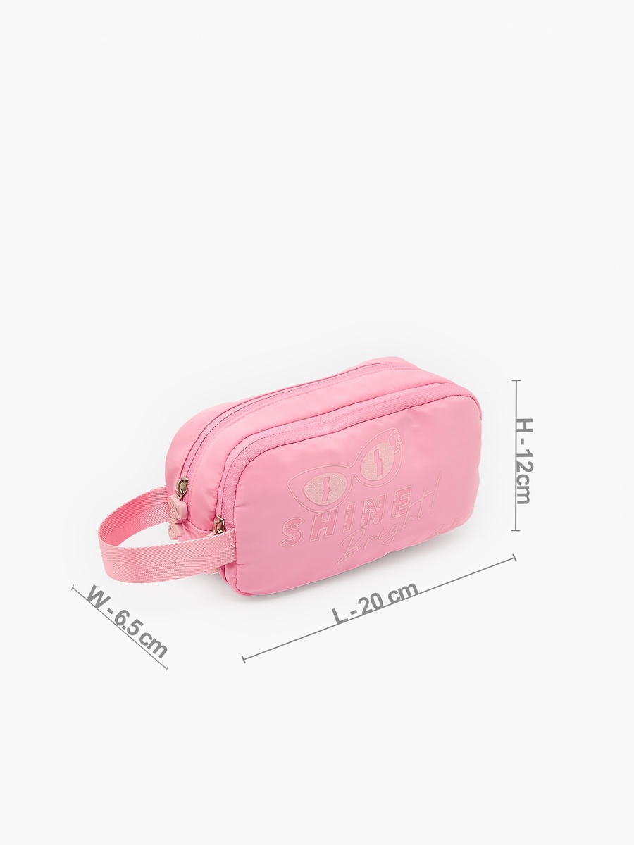 Barbie Print Pencil Pouch with 2 Compartments
