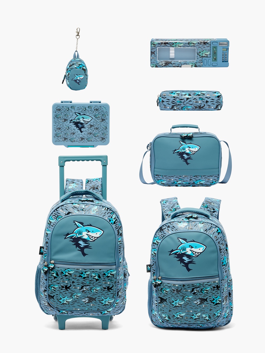 Shark Print Pencil Case with Calculator