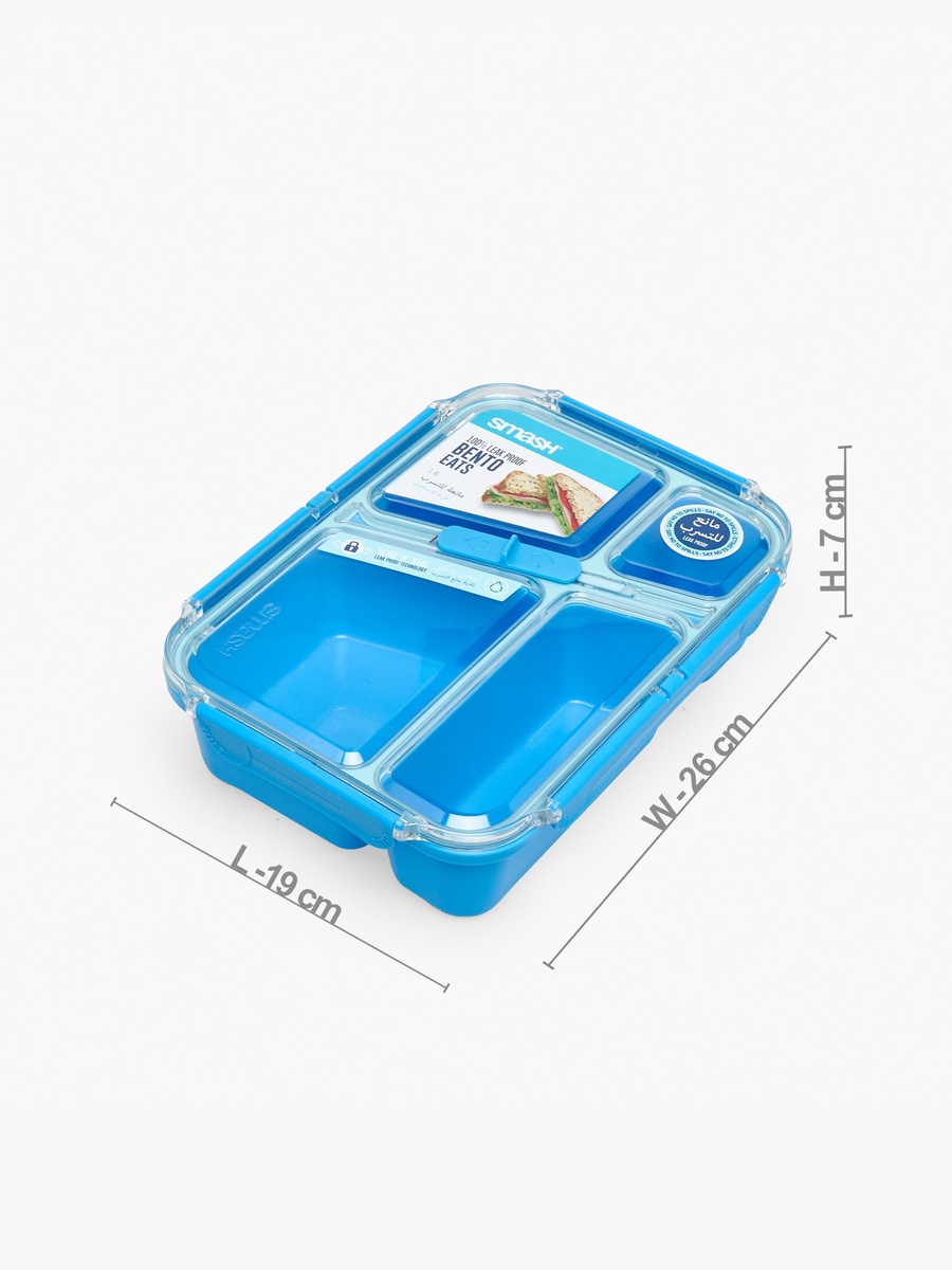 Solid Bento Box with Clip Lock Lid