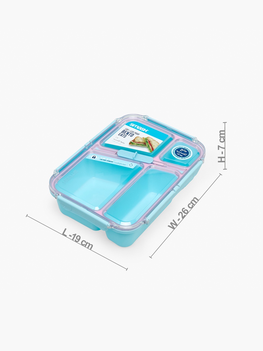 Solid Bento Box with Clip Lock Lid