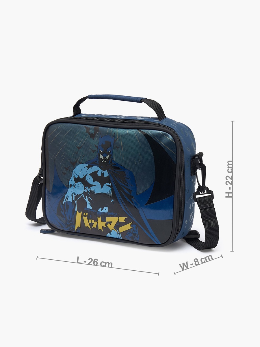Batman Print Lunch Bag with Detachable Strap