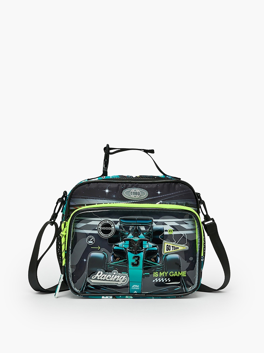 Racing Car Print Lunch Bag with Insulation