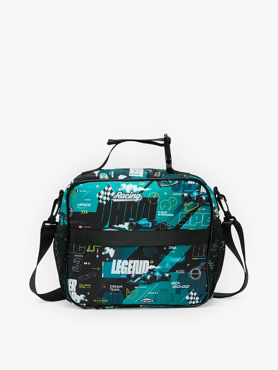 Racing Car Print Lunch Bag with Insulation
