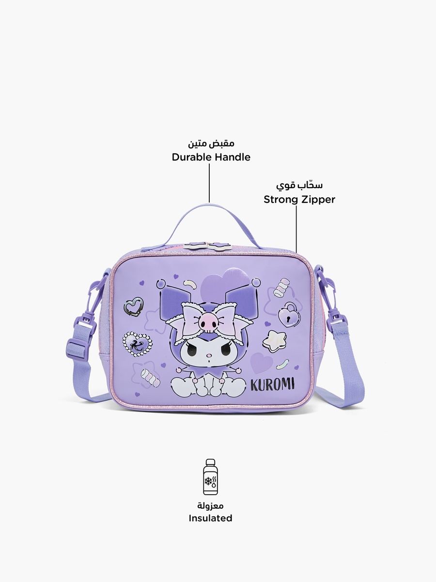 Kuromi Print Lunch Bag with Detachable Strap