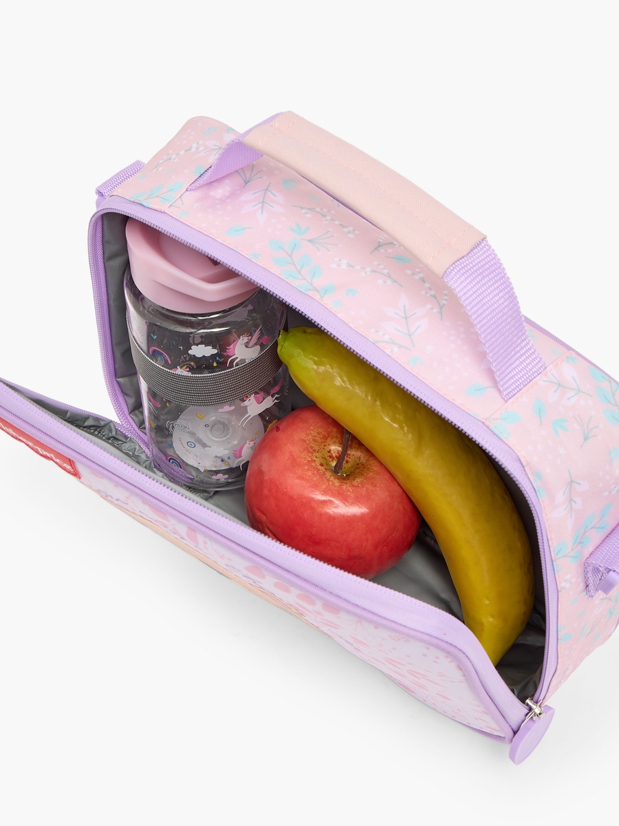 Bear Embroidered Lunch Bag with Detachable Strap