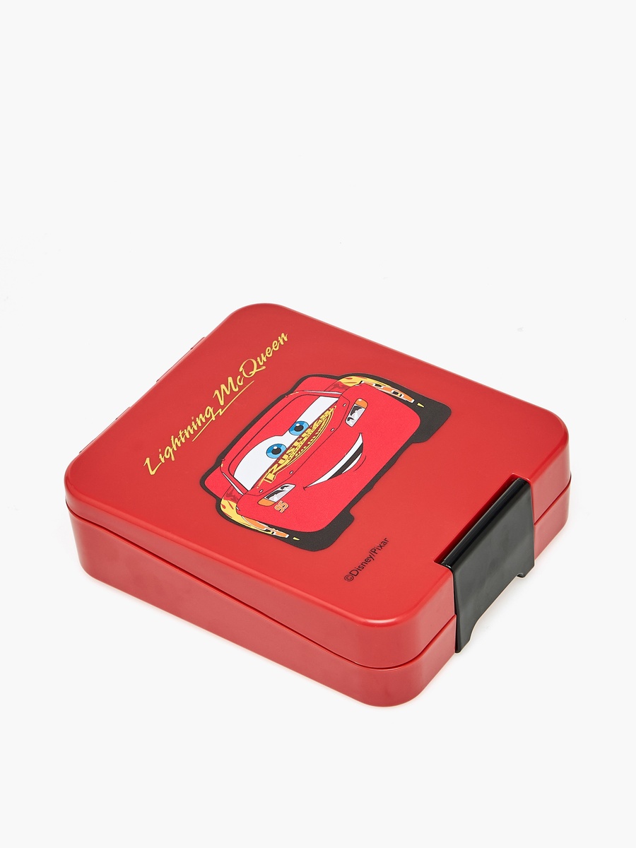 Lightning McQueen Print Bento Lunch Box with Clip Lock Lid - 640 ml