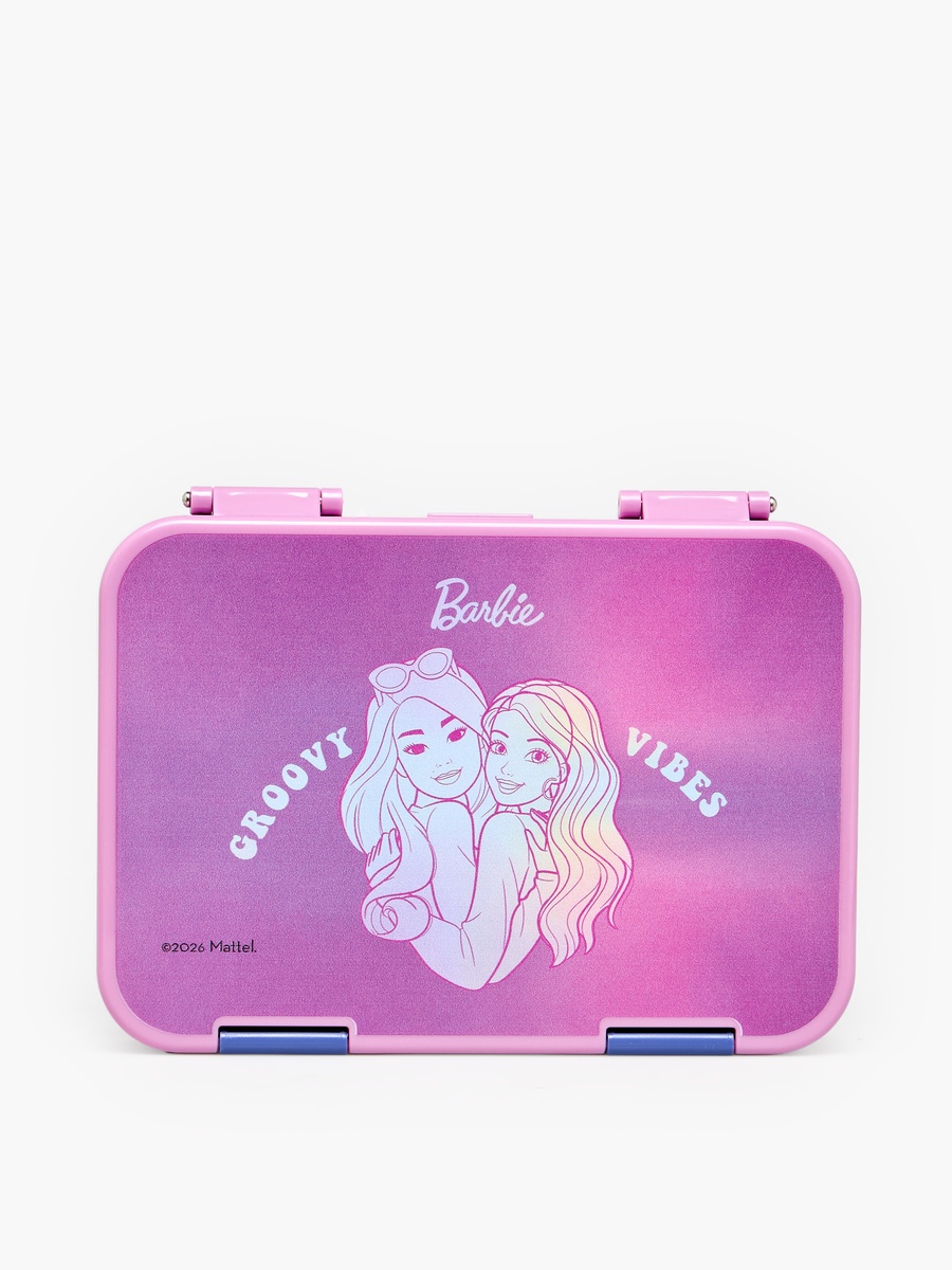 Barbie Print Lunch Box with Clip Lock Closure