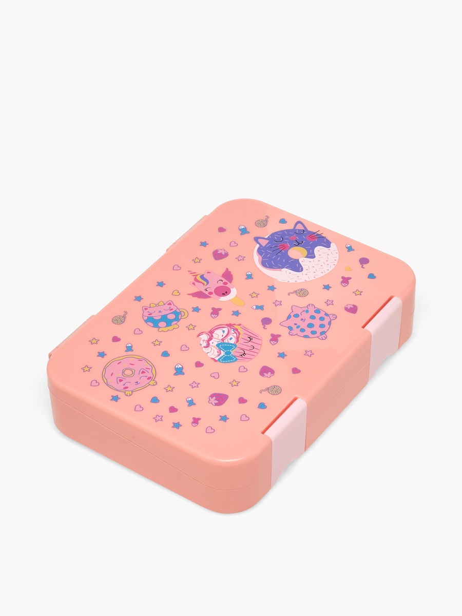 Cupcake Print Bento Lunch Box with Clip Lock Lid - 750 ml