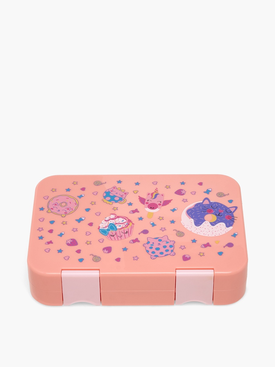 Cupcake Print Bento Lunch Box with Clip Lock Lid - 750 ml