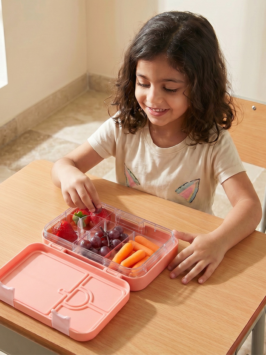 Cupcake Print Bento Lunch Box with Clip Lock Lid - 750 ml