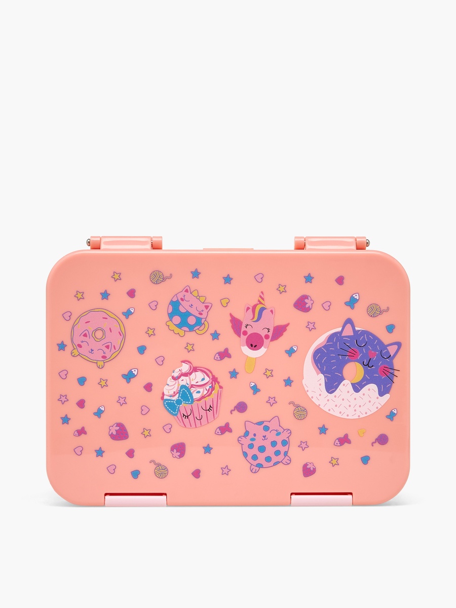 Cupcake Print Bento Lunch Box with Clip Lock Lid - 750 ml