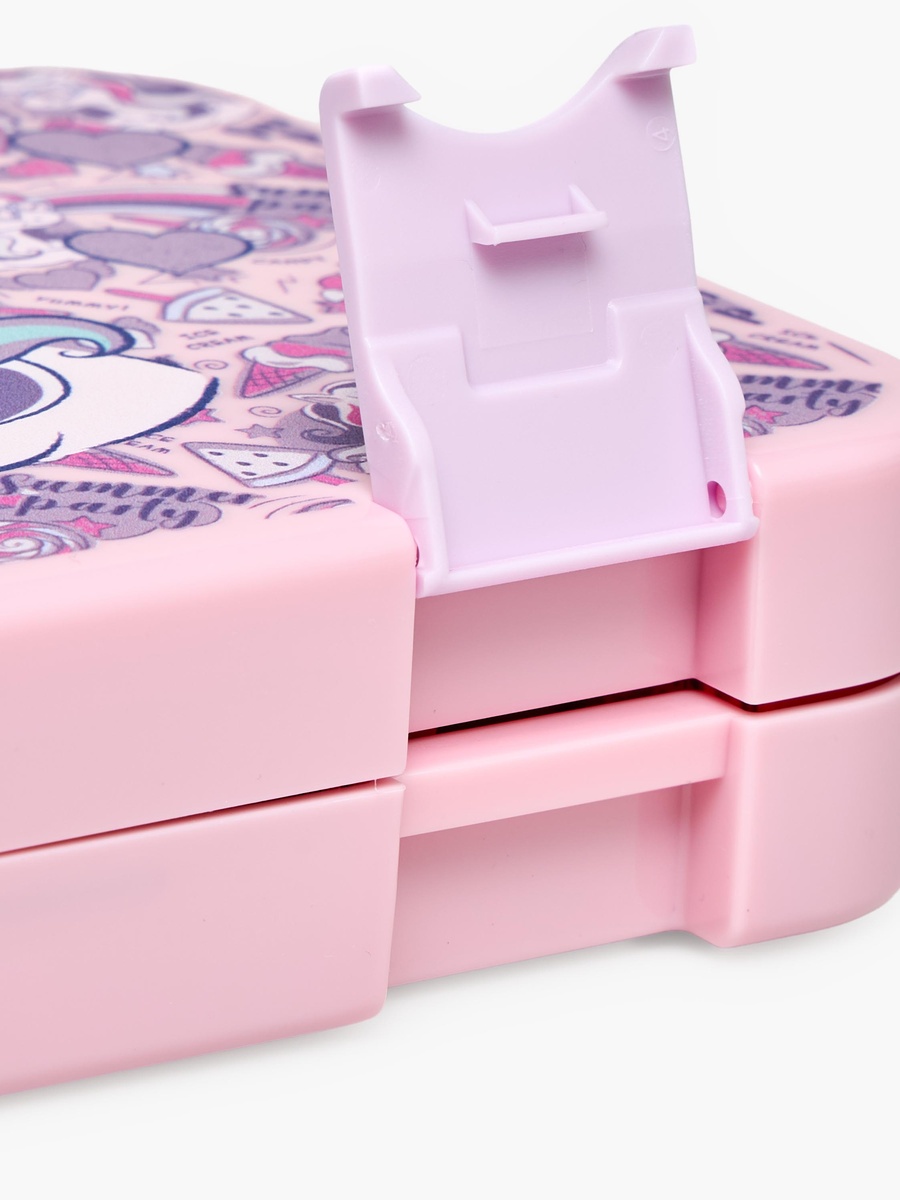 Unicorn Print Lunch Box with Compartments - 750 ml