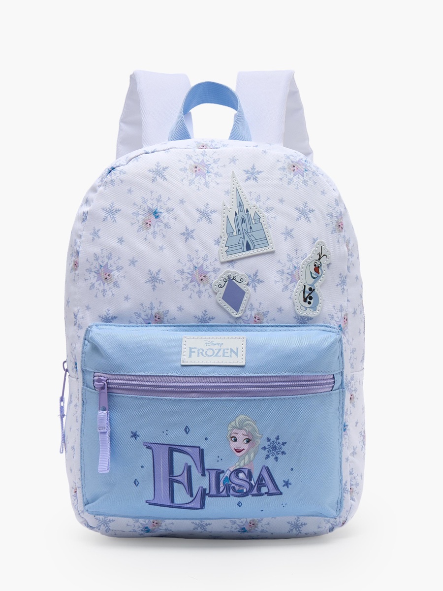 Elsa Print Backpack with Padded Shoulder Straps - 17 inches