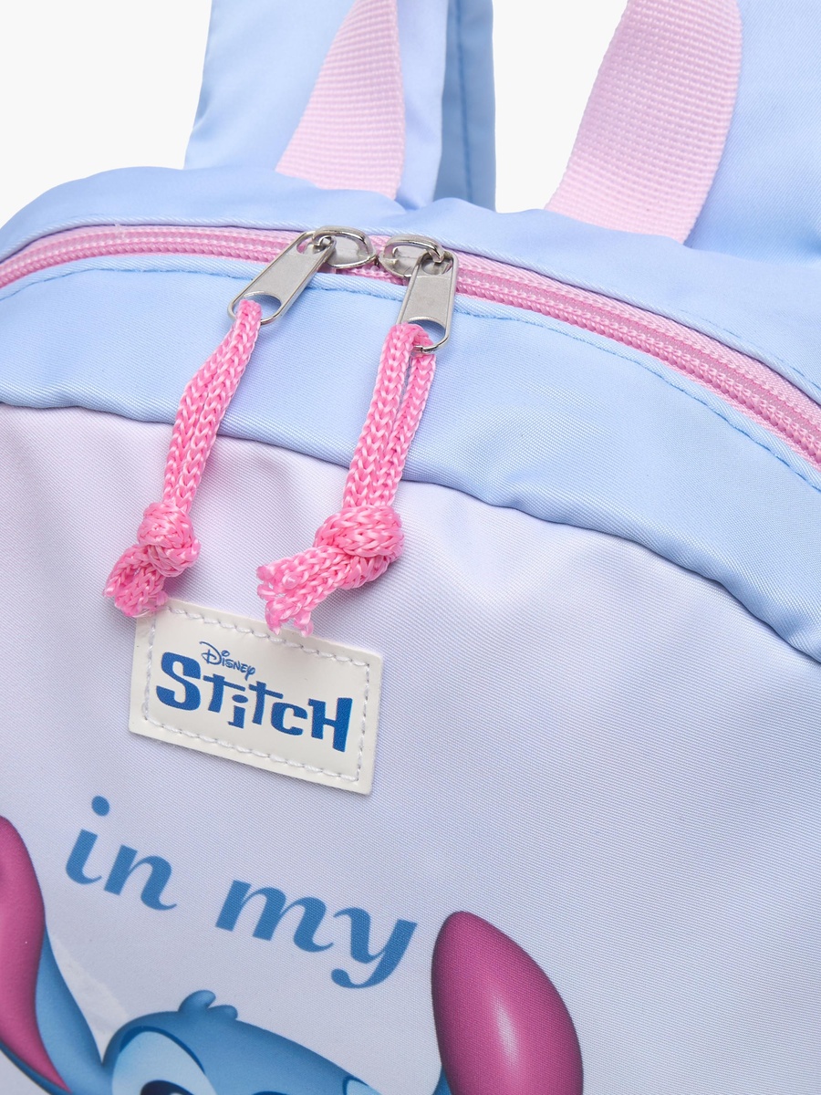 Stitch Print Backpack with Adjustable Shoulder Straps - 17 inches