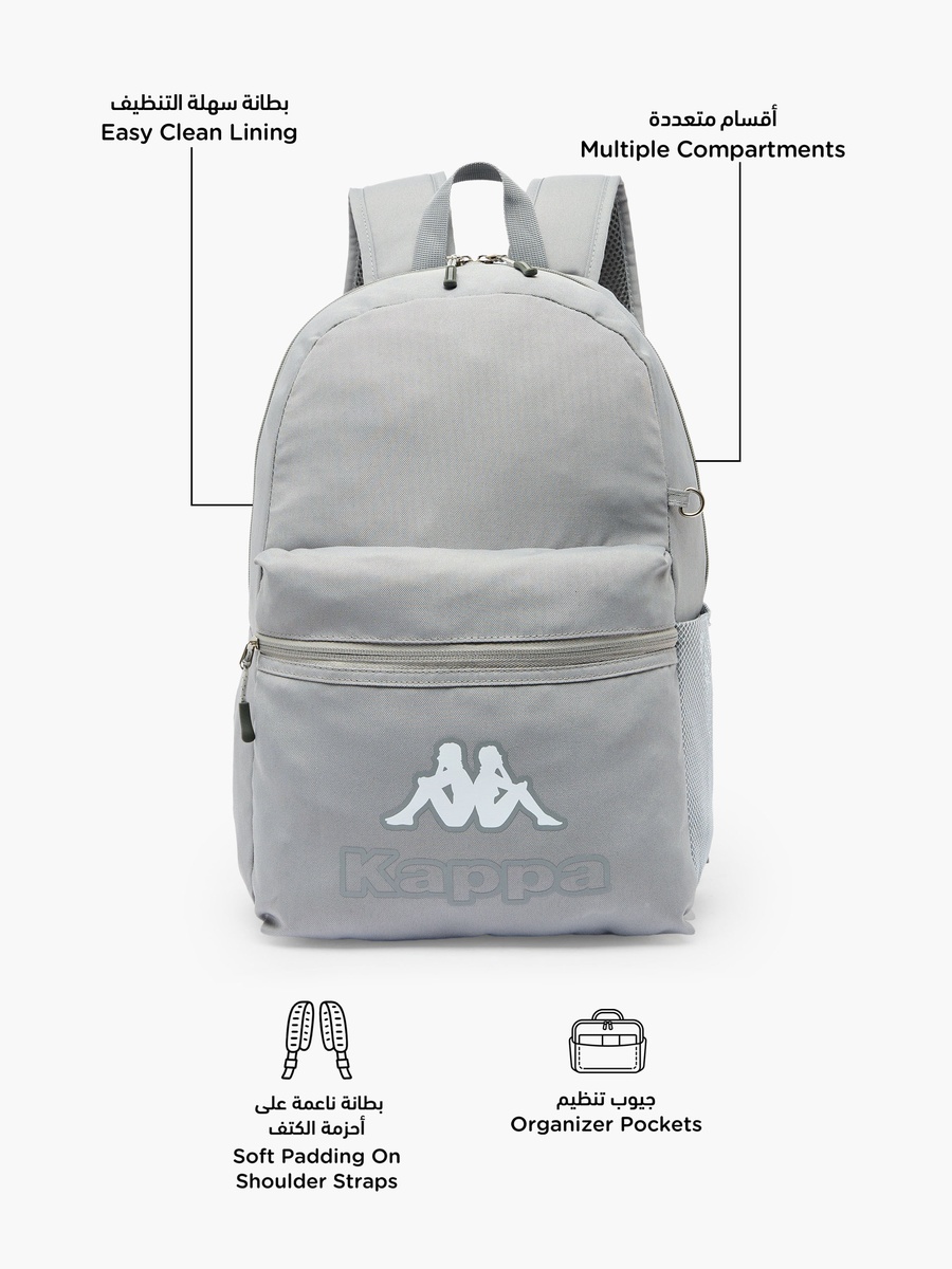 Logo Print 3-Piece School Backpack Set with Pencil Pouch and Lunch Bag