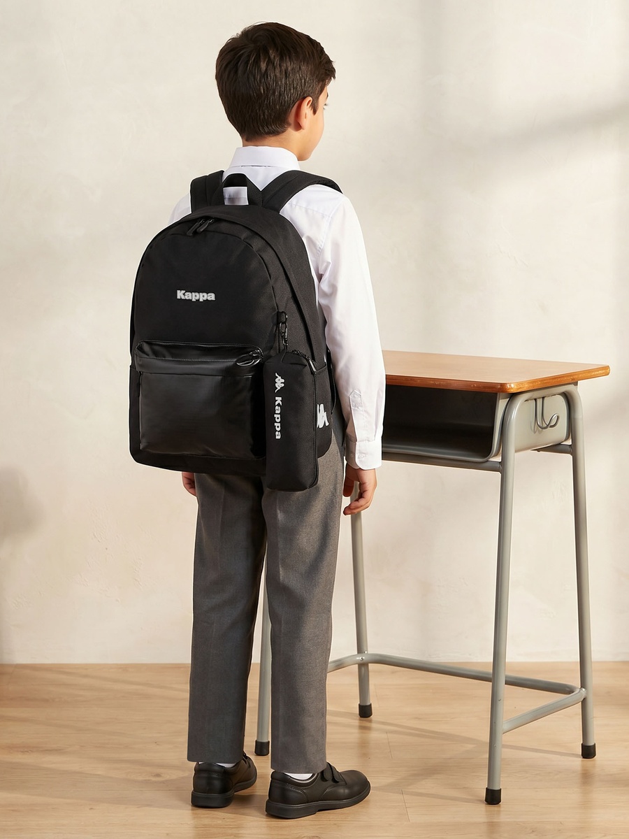 Solid Backpack with Pencil Pouch - 17 inches
