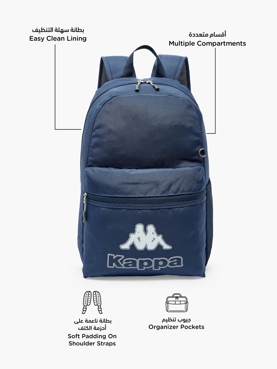 Logo Print 3-Piece School Backpack Set with Pencil Pouch and Lunch Bag