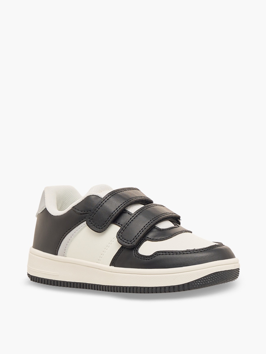 Kids Color Block Sports Shoes with Hook and Loop