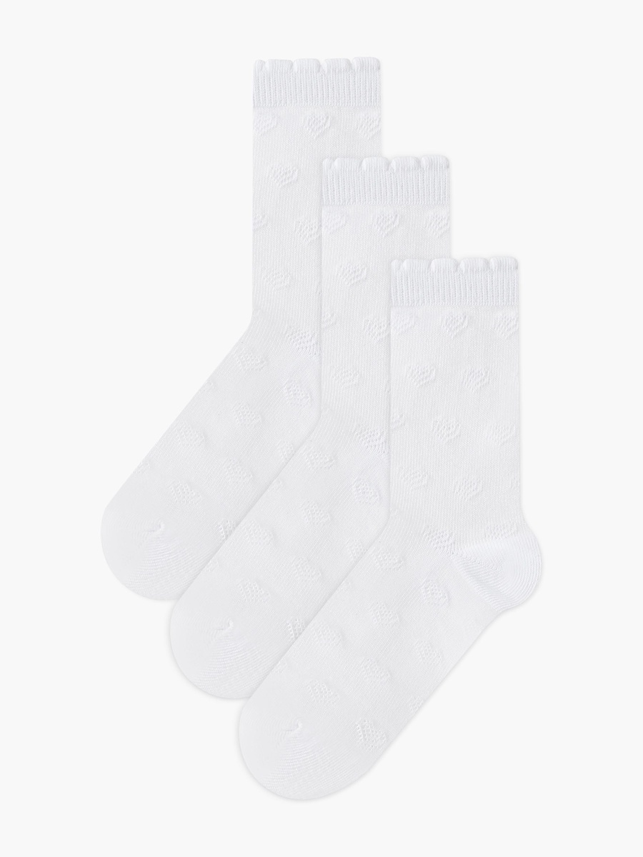 Pack of 3 Girls Mid Calf Socks
