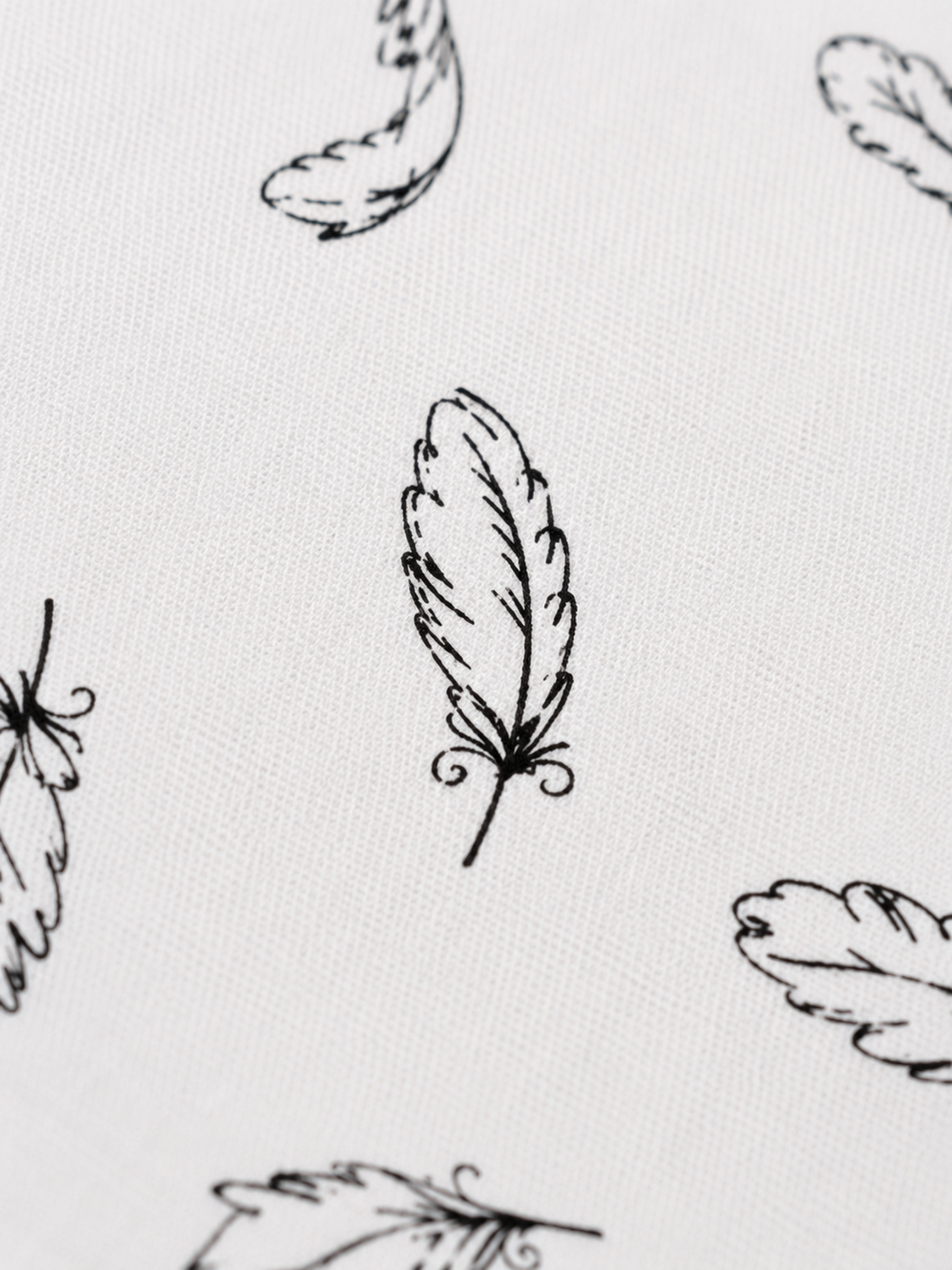 Organic Cotton Feather Print Baby Swaddle Wrap