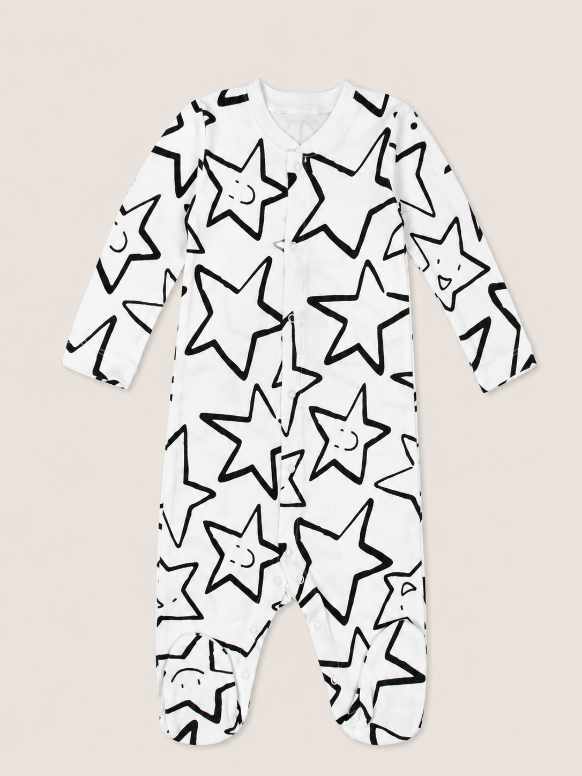 Baby 2 Pack Cotton Footed Sleepsuits