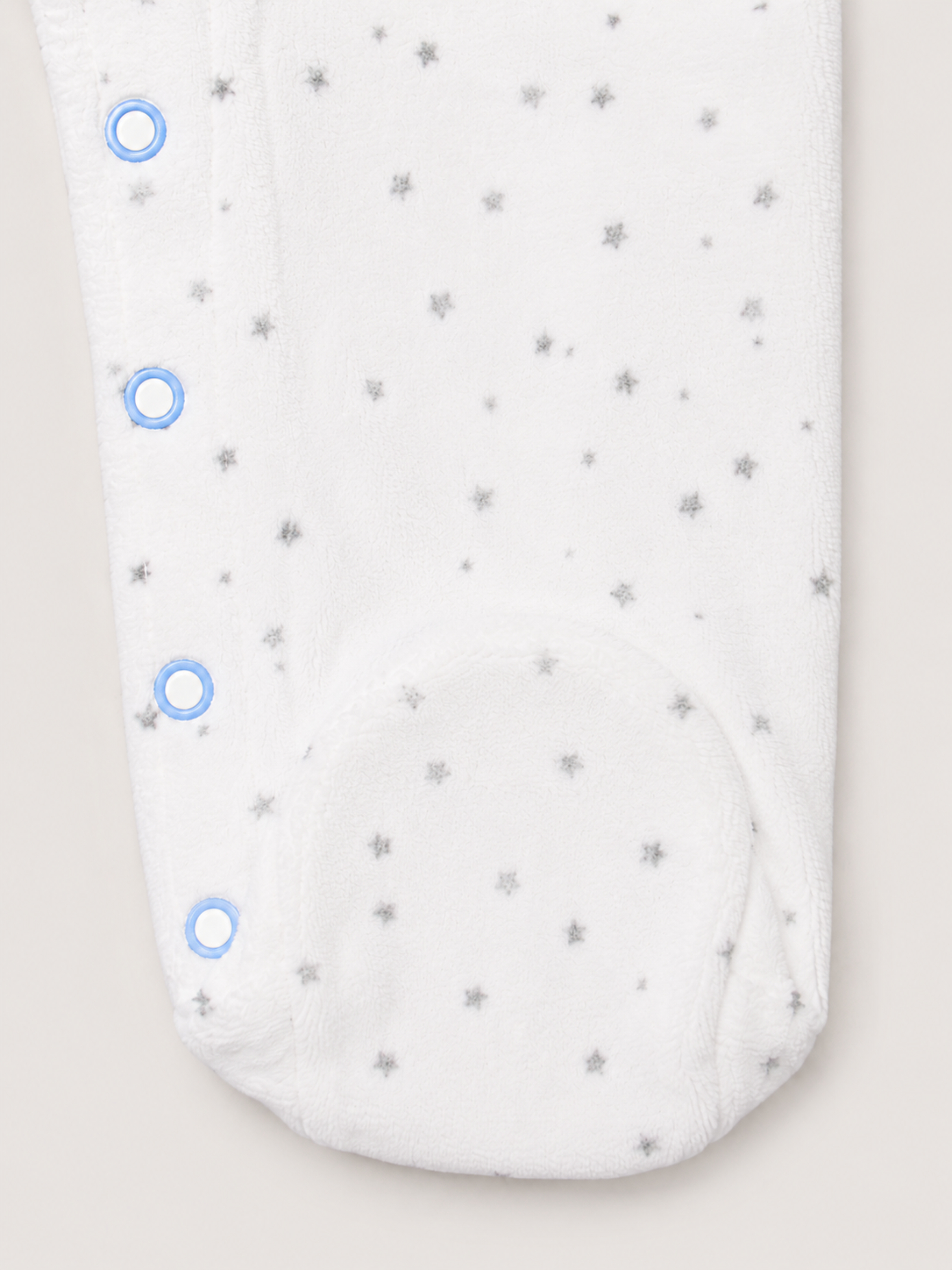 Baby Velour Quilted Footed Sleepsuit Long Sleeves