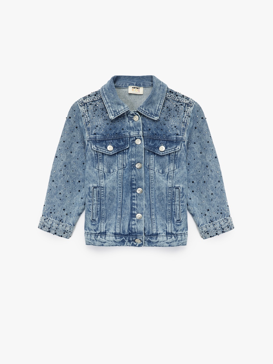 Embellished Cotton Denim Jacket