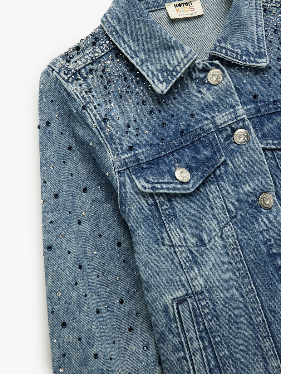 Embellished Cotton Denim Jacket