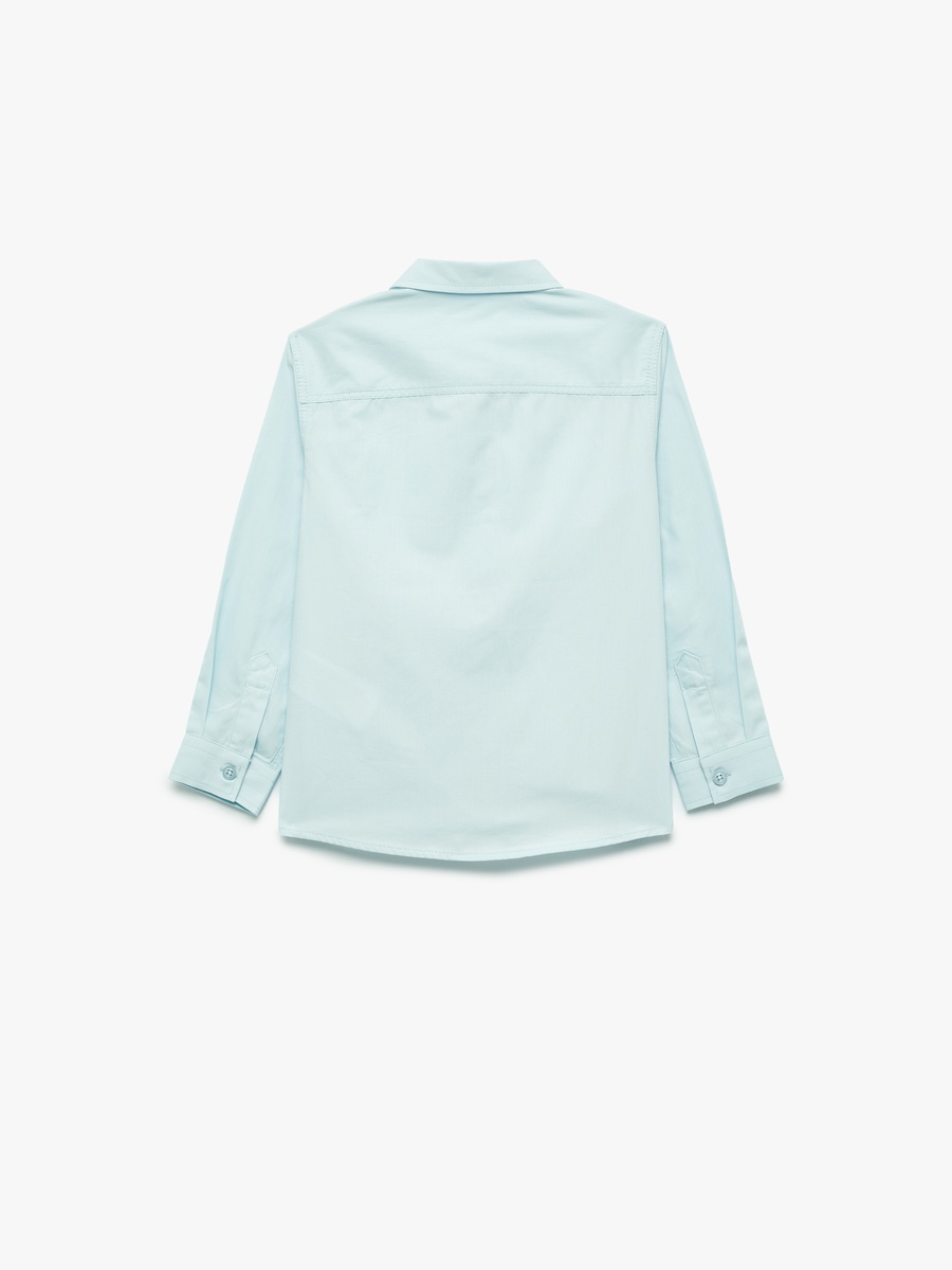 Solid Long Sleeves Shirt with Pocket